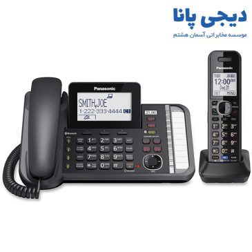 خرید ، مشخصات و قیمت تلفن ثابت بیسیم پاناسونیک 2 خط منشی دار بلتوث دار مدل Panasonic KX-TG9581 2-Line